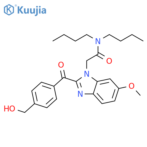 1H-Benzimidazole-1-acetamide,N,N-dibutyl-2-[4-(hydroxymethyl)benzoyl]-6-methoxy- structure