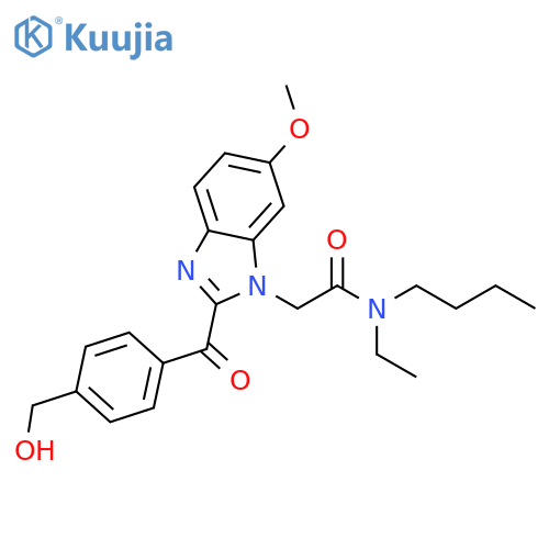 1H-Benzimidazole-1-acetamide,N-butyl-N-ethyl-2-[4-(hydroxymethyl)benzoyl]-6-methoxy- structure