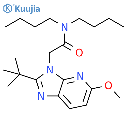 3H-Imidazo[4,5-b]pyridine-3-acetamide, N,N-dibutyl-2-(1,1-dimethylethyl)-5-methoxy- structure