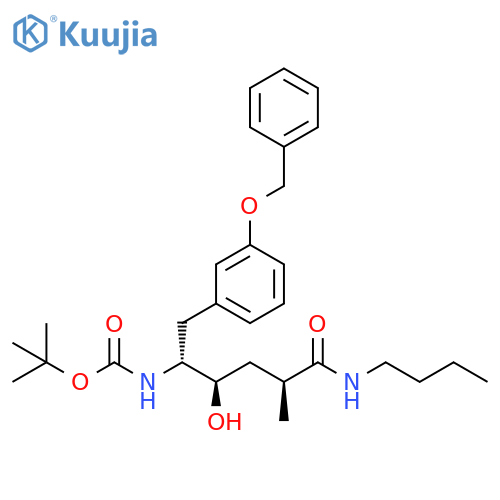 Carbamic acid, [(1R,2R,4S)-5-(butylamino)-2-hydroxy-4-methyl-5-oxo-1-[[3-(phenylmethoxy)phenyl]methyl]pentyl]-, 1,1-dimethylethyl ester, rel- (9CI) structure