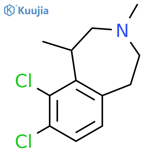 1H-3-Benzazepine, 8,9-dichloro-2,3,4,5-tetrahydro-1,3-dimethyl-, (1R)- structure