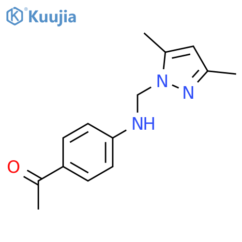 Ethanone, 1-[4-[[(3,5-dimethyl-1H-pyrazol-1-yl)methyl]amino]phenyl]- structure