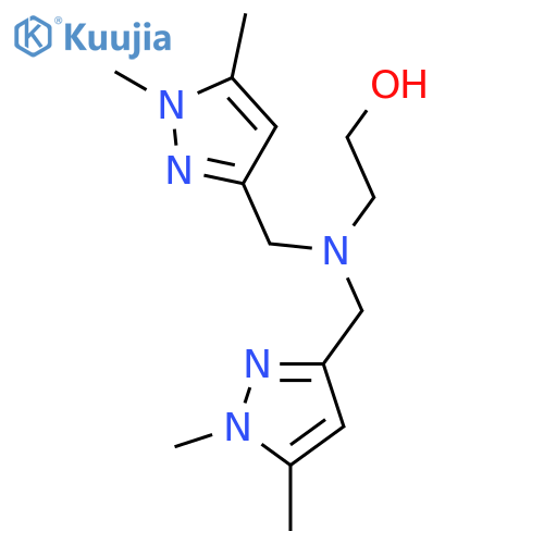 Ethanol, 2-[bis[(1,5-dimethyl-1H-pyrazol-3-yl)methyl]amino]- structure