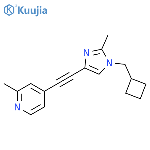 Pyridine,4-[[1-(cyclobutylmethyl)-2-methyl-1H-imidazol-4-yl]ethynyl]-2-methyl- structure