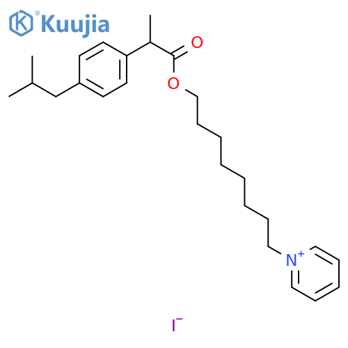 Pyridinium, 1-[8-[2-[4-(2-methylpropyl)phenyl]-1-oxopropoxy]octyl]-, iodide (1:1) structure