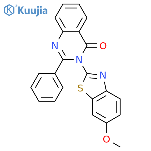 4(3H)-Quinazolinone, 3-(6-methoxy-2-benzothiazolyl)-2-phenyl- structure