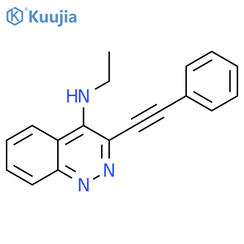 4-Cinnolinamine, N-ethyl-3-(phenylethynyl)- structure