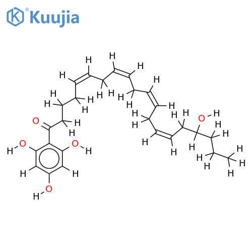 17',18'-Dihydro,17'-hydroxy-(2,4,6-Trihydroxyphenyl)-5,8,11,14,17-eicosapentaen-1-one,9CI structure