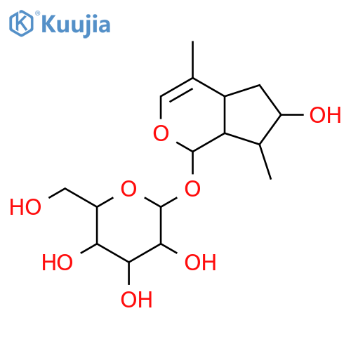 (2S,3S,4R,5R,6R)-2-(dihydroxymethyl)-3-methyl-6-{[(4aS,7S,7aS)-7-methyl-1,4a,5,6,7,7a-hexahydrocyclopenta[c]pyran-1-yl]oxy}tetrahydro-2H-pyran-3,4,5-triol (non-preferred name) structure