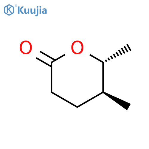 2H-Pyran-2-one, tetrahydro-5,6-dimethyl-, (5S-trans)- structure