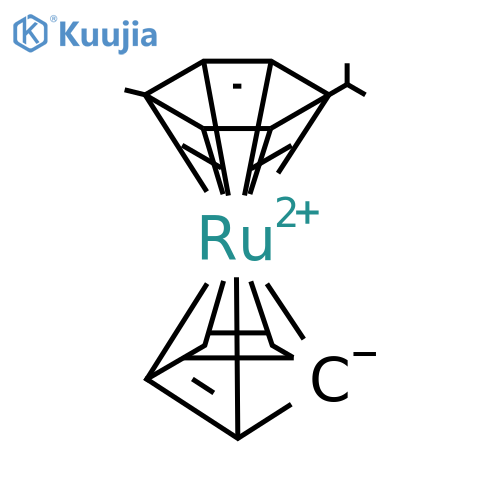 Ruthenium(1+), (h5-2,4-cyclopentadien-1-yl)[(1,2,3,4,5,6-h)-1-methyl-4-(1-methylethyl)benzene]- structure