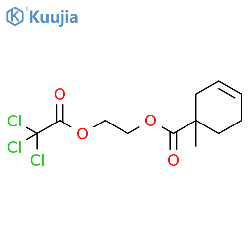 3-Cyclohexene-1-carboxylic acid, 1-methyl-, 2-[(2,2,2-trichloroacetyl)oxy]ethyl ester structure