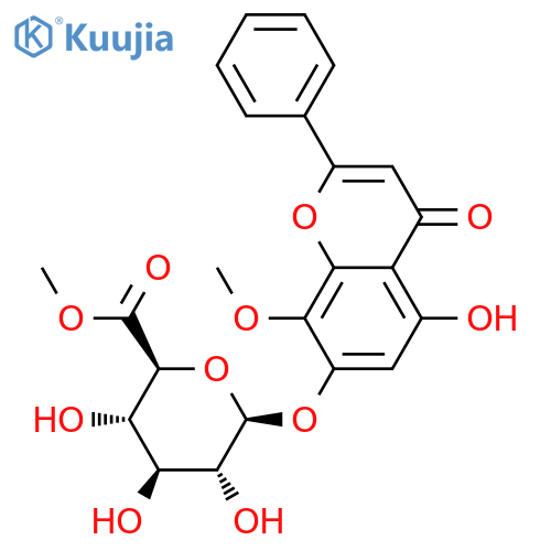 Wogonin 7-O-beta-D-glucuronide methyl ester structure