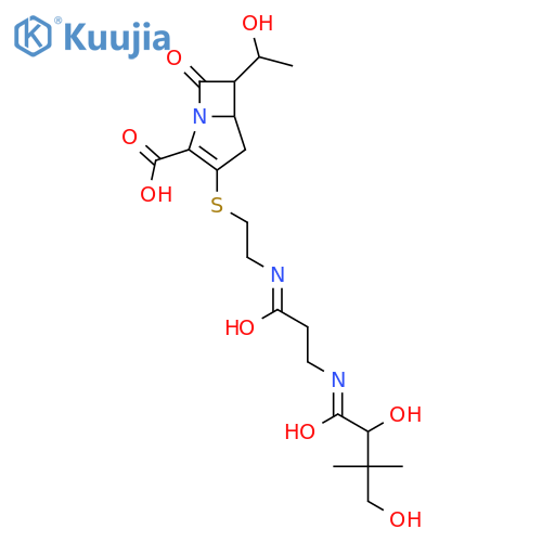 1-Azabicyclo(3.2.0)hept-2-ene-2-carboxylic acid, 3-((2-((3-((2,4-dihyd roxy-3,3-dimethyl-1-oxobutyl)amino)-1-oxopropyl)amino)ethyl)thio)-6-(1 -hydroxyethyl)-7-oxo-, (5R-(3(R*),5-alpha,6-alpha(S*)))- structure