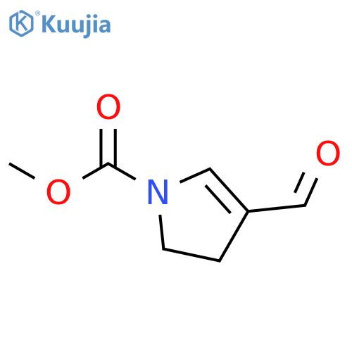 1H-Pyrrole-1-carboxylic acid, 4-formyl-2,3-dihydro-, methyl ester (9CI) structure