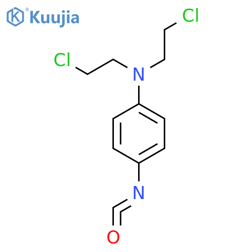 N,N-bis(2-chloroethyl)-4-isocyanatoaniline structure