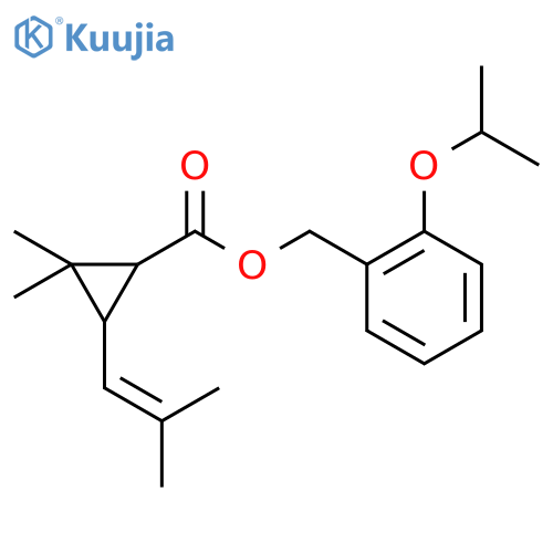 2-(propan-2-yloxy)benzyl (1R,3R)-2,2-dimethyl-3-(2-methylprop-1-en-1-yl)cyclopropanecarboxylate structure