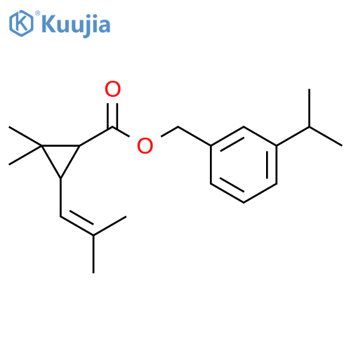 3-(propan-2-yl)benzyl (1R,3R)-2,2-dimethyl-3-(2-methylprop-1-en-1-yl)cyclopropanecarboxylate structure