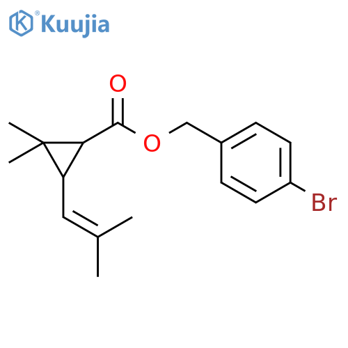 4-bromobenzyl (1R,3R)-2,2-dimethyl-3-(2-methylprop-1-en-1-yl)cyclopropanecarboxylate structure