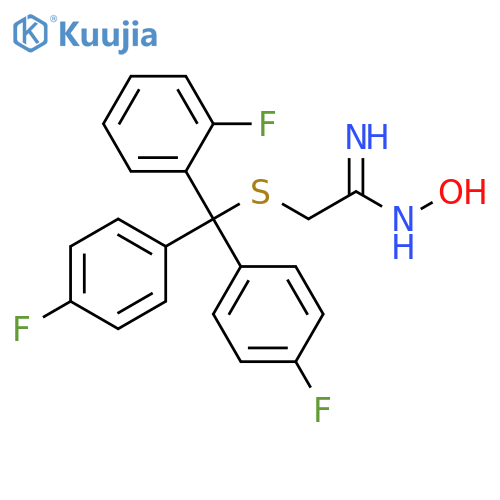 Ethanimidamide, 2-[[(2-fluorophenyl)bis(4-fluorophenyl)methyl]thio]-N-hydroxy- structure