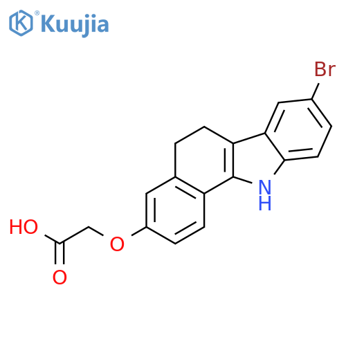 Acetic acid, [(8-bromo-6,11-dihydro-5H-benzo[a]carbazol-3-yl)oxy]- structure