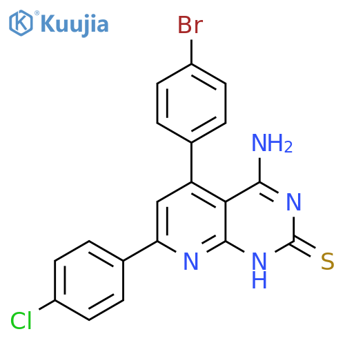 Pyrido[2,3-d]pyrimidine-2(1H)-thione,4-amino-5-(4-bromophenyl)-7-(4-chlorophenyl)- structure