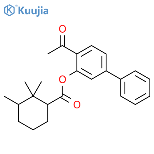 4-Acetyl-1,1'-biphenyl-3-yl 2,2,3-trimethylcyclohexanecarboxylate structure