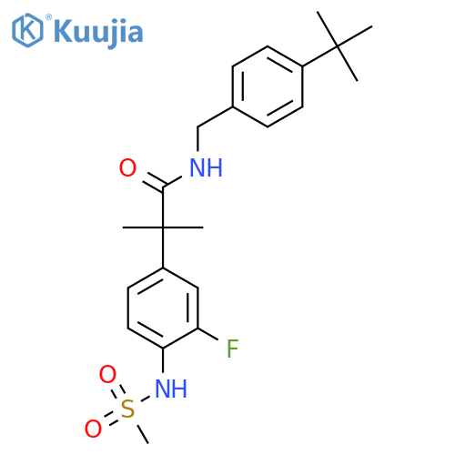 BENZENEACETAMIDE, N-[[4-(1,1-DIMETHYLETHYL)PHENYL]METHYL]-3-FLUORO-ALPHA,ALPHA-DIMETHYL-4-[(METHYLSULFONYL)AMINO]- structure