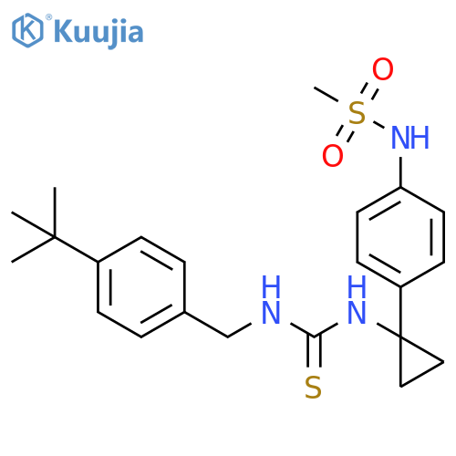 Methanesulfonamide,N-[4-[1-[[[[[4-(1,1-dimethylethyl)phenyl]methyl]amino]thioxomethyl]amino]cyclopropyl]phenyl]- structure