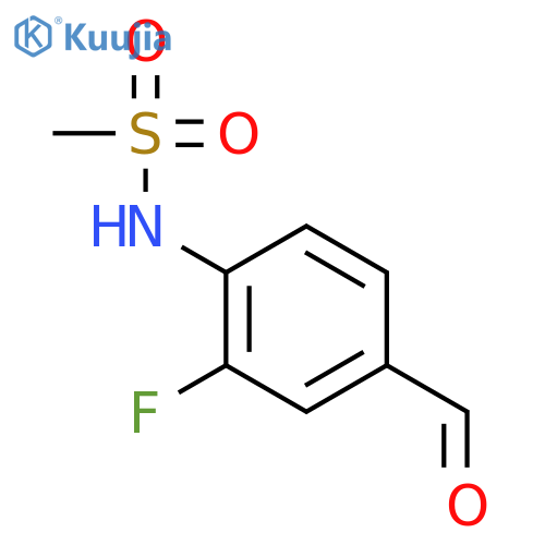 Methanesulfonamide, N-(2-fluoro-4-formylphenyl)- structure