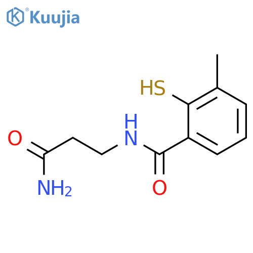 Benzamide, N-(3-amino-3-oxopropyl)-2-mercapto-3-methyl- structure