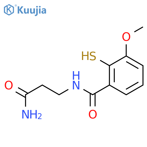 Benzamide, N-(3-amino-3-oxopropyl)-2-mercapto-3-methoxy- structure
