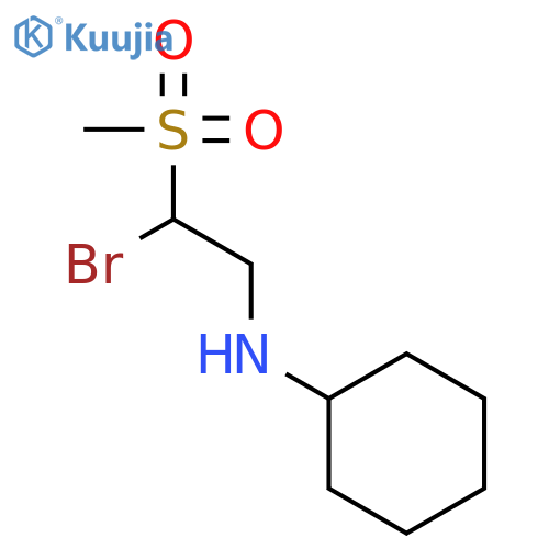 Cyclohexanamine, N-[2-bromo-2-(methylsulfonyl)ethyl]- structure