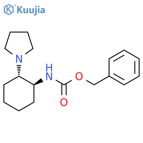 Carbamic acid, [(1S,2S)-2-(1-pyrrolidinyl)cyclohexyl]-, phenylmethylester structure