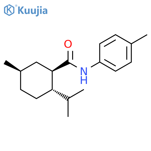 Cyclohexanecarboxamide,5-methyl-2-(1-methylethyl)-N-(4-methylphenyl)-, (1R,2S,5R)- structure