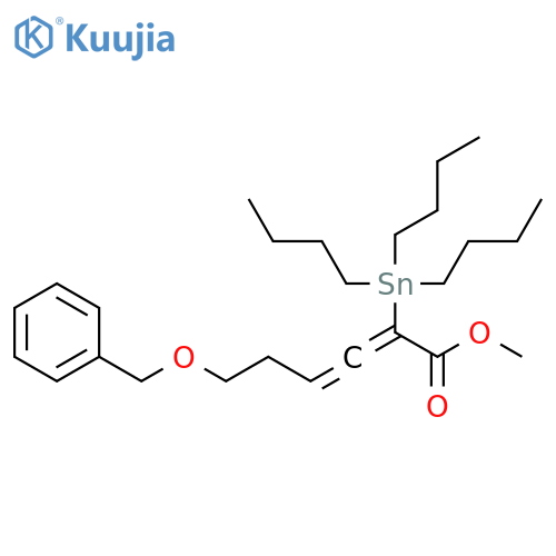 2,3-Hexadienoic acid, 6-(phenylmethoxy)-2-(tributylstannyl)-, methyl ester structure