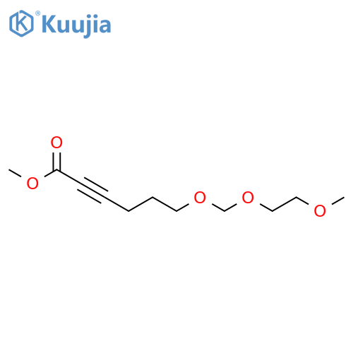 2-Hexynoic acid, 6-[(2-methoxyethoxy)methoxy]-, methyl ester structure