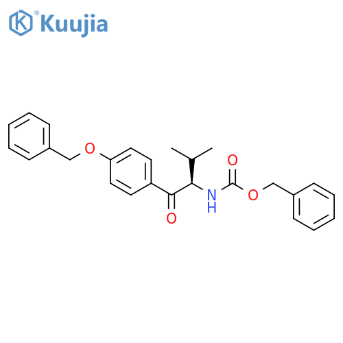 Carbamic acid, [(1R)-2-methyl-1-[4-(phenylmethoxy)benzoyl]propyl]-,phenylmethyl ester structure
