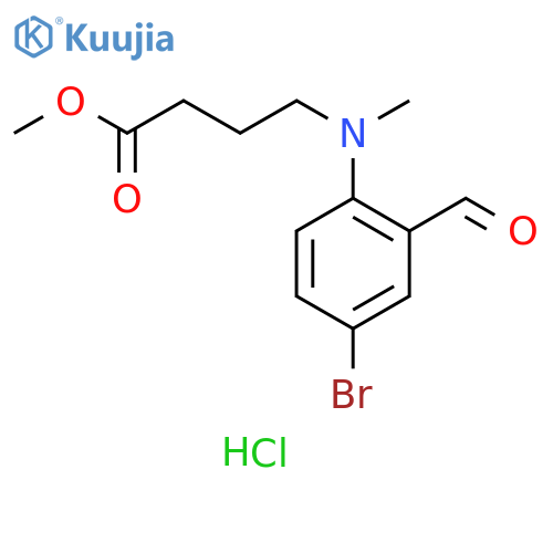 Butanoic acid, 4-[(4-bromo-2-formylphenyl)methylamino]-, methyl ester,hydrochloride structure