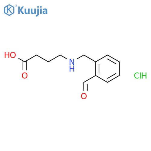 Butanoic acid, 4-[(2-formylphenyl)methylamino]-, hydrochloride structure