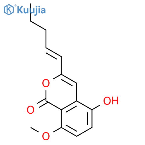1H-2-Benzopyran-1-one, 5-hydroxy-8-methoxy-3-(1E)-1-pentenyl- structure