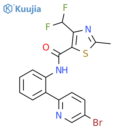 5-Thiazolecarboxamide, N-[2-(5-bromo-2-pyridinyl)phenyl]-4-(difluoromethyl)-2-methyl- structure