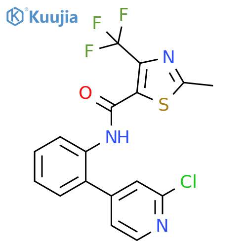 5-Thiazolecarboxamide,N-[2-(2-chloro-4-pyridinyl)phenyl]-2-methyl-4-(trifluoromethyl)- structure
