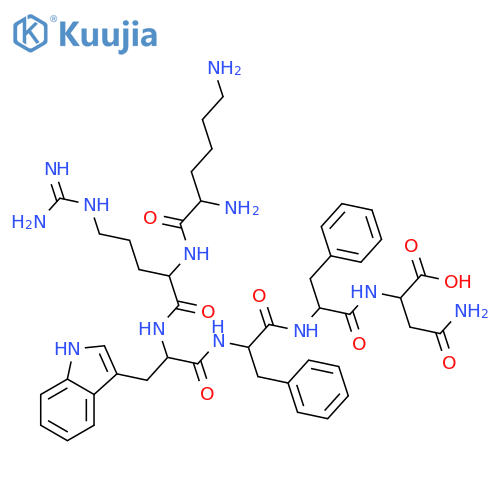 L-Asparagine, L-lysyl-L-arginyl-L-tryptophyl-L-phenylalanyl-L-phenylalanyl- structure