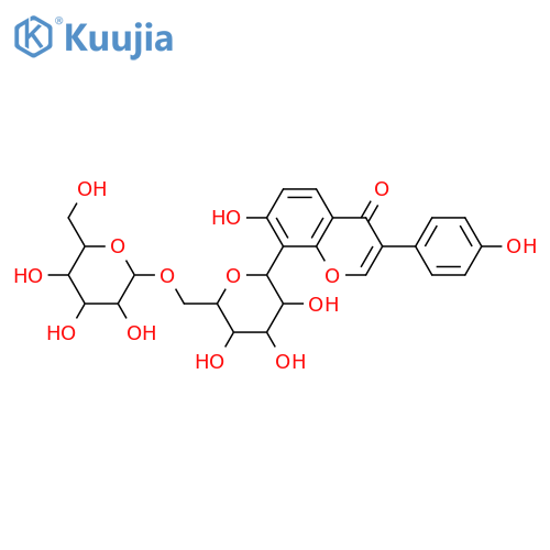 8-C-β-D-Glucopyranosyl-4',7-dihydroxyisoflavone; 6''-O-α-D-Glucopyranosyl structure