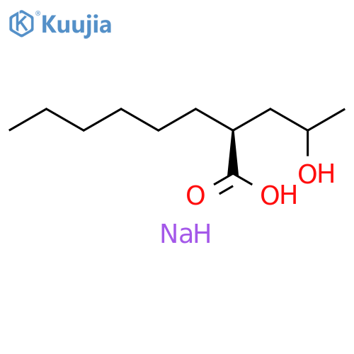 Octanoic acid, 2-(2-hydroxypropyl)-, sodium salt (1:1), (2S)- structure