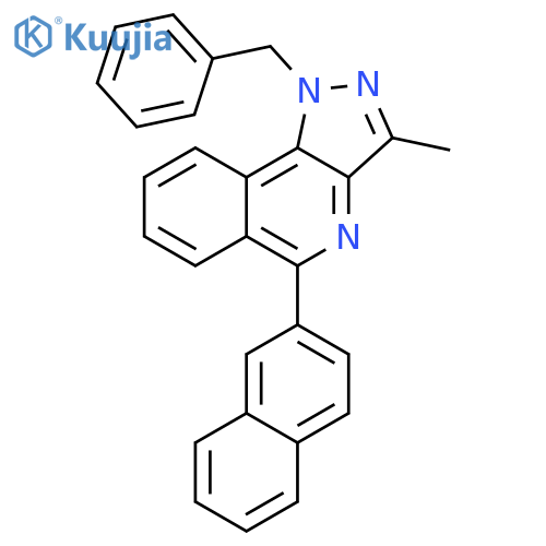 1H-Pyrazolo[4,3-c]isoquinoline,3-methyl-5-(2-naphthalenyl)-1-(phenylmethyl)- structure
