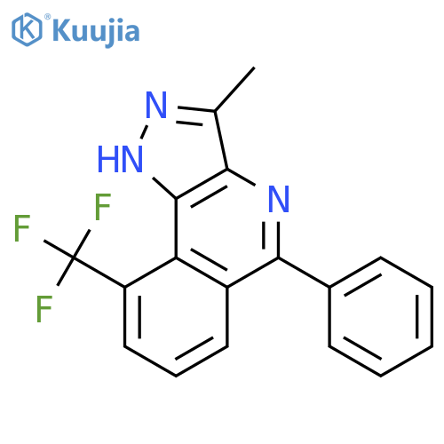 1H-Pyrazolo[4,3-c]isoquinoline, 3-methyl-5-phenyl-9-(trifluoromethyl)- structure