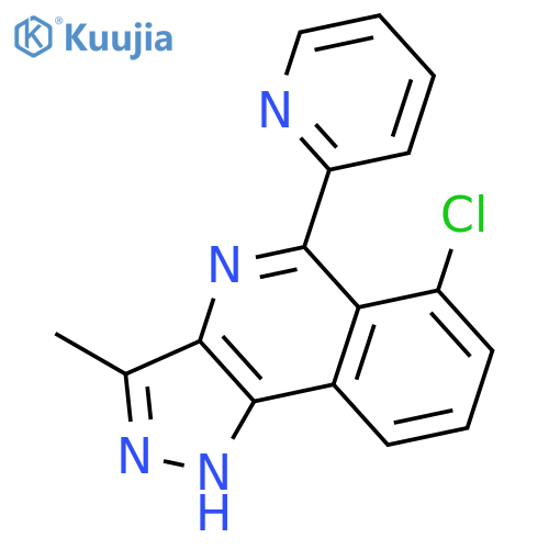 1H-Pyrazolo[4,3-c]isoquinoline, 6-chloro-3-methyl-5-(2-pyridinyl)- structure