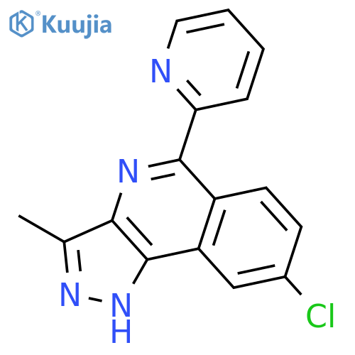 1H-Pyrazolo[4,3-c]isoquinoline, 8-chloro-3-methyl-5-(2-pyridinyl)- structure